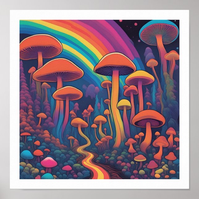 Affiche Forêt de champignons (Devant)