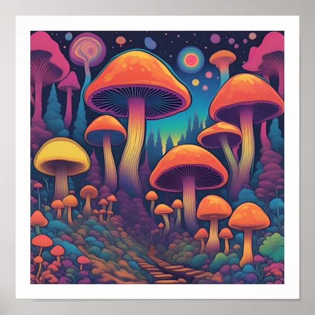 Affiche Forêt de champignons (Devant)