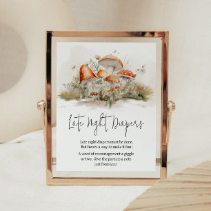 Affiche Forêt de champignons enchantée Diapositives de nui