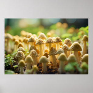 Affiche Forêt de champignons Nature Serene Tranquille