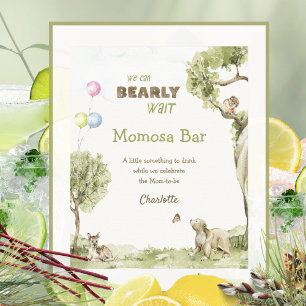 Affiche Forêt de contes Maman Ours Bar à peine attendre