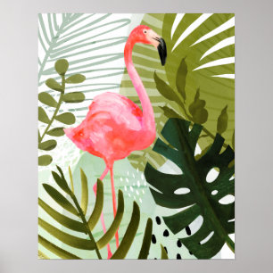 Affiche Forêt de Flamant rose