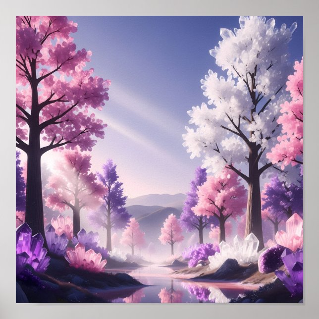Affiche Forêt de Fleurs de Cristal de Dreamlight (Devant)