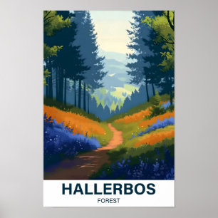 Affiche Forêt de Hallerbos Halle Brabant Flandria Belgique
