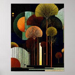 Affiche Forêt de minuit  #11 - 4x5 Téléchargement numériqu