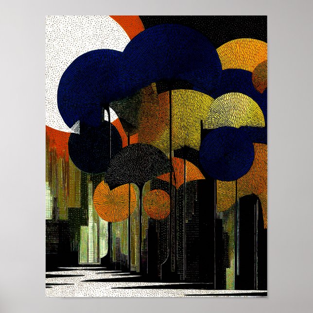 Affiche Forêt de minuit #16 - 4x5 Téléchargement numérique (Devant)