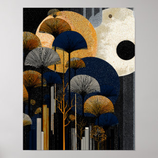 Affiche Forêt de minuit #2 - 4x5 Téléchargement numérique