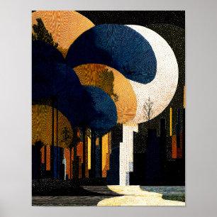 Affiche Forêt de minuit #3 - 4x5 Téléchargement numérique