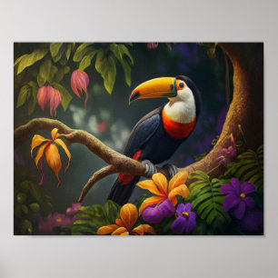 Affiche Forêt de pluie Toucan