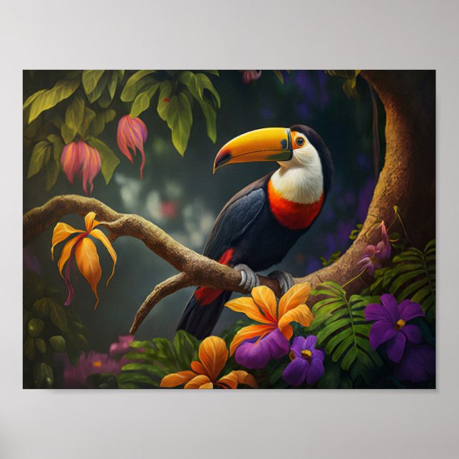 Affiche Forêt de pluie Toucan (Devant)