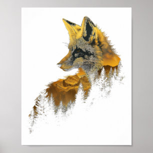 Affiche Forêt de renards amateur de nature Montagnes Rando