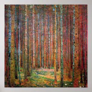 Affiche Forêt de sapins M. Gustav Klimt