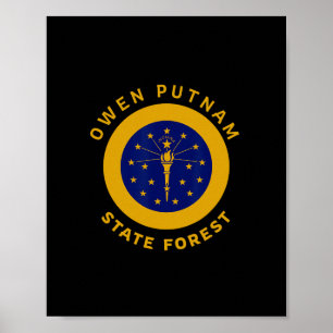 Affiche Forêt d'État d'Owen Putnam Indiana En Voyage Vacan