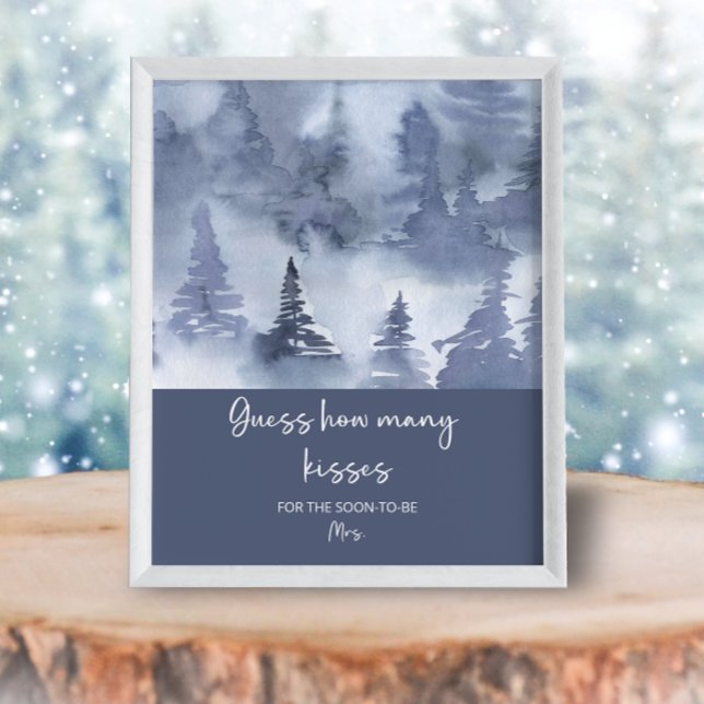 Affiche Forêt devinez combien de baisers jeu de nage (Créateur téléchargé)