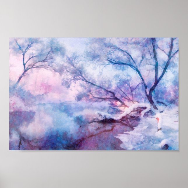 Affiche Forêt d'hiver (Devant)