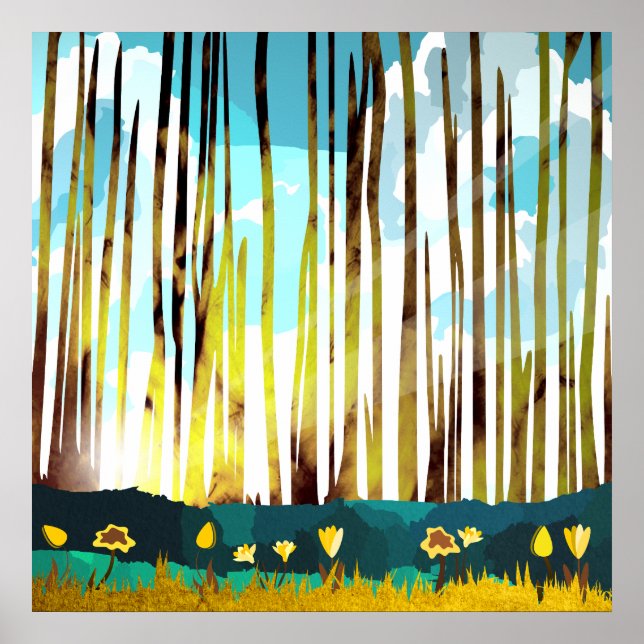 Affiche Forêt du matin (Devant)