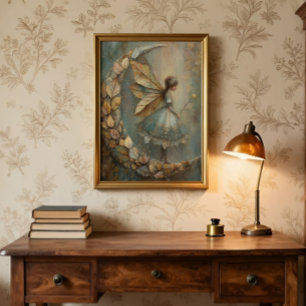 Affiche Forêt Enchantée Fée de la Feuille Fantaisie Artist