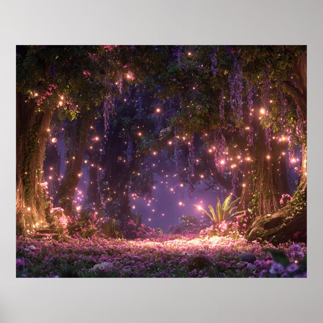Affiche Forêt Enchantée Magique (Devant)