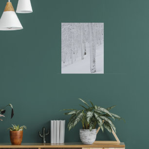 Affiche Forêt enneigée paradis hivernal