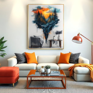 Affiche Forêt flottante rêveuse