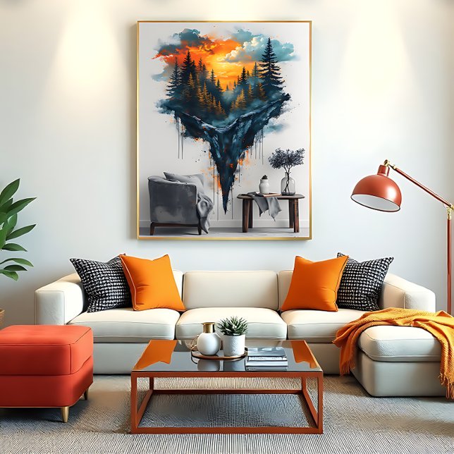 Affiche Forêt flottante rêveuse (Créateur téléchargé)