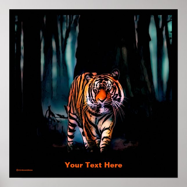 Affiche Forêt foncée de Tigre brillant (Devant)