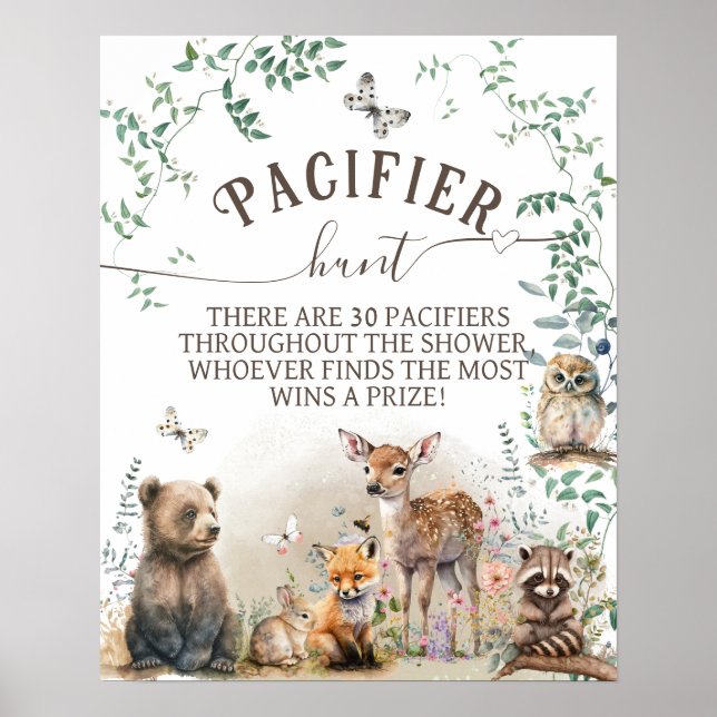 Affiche Forêt forestière de forêt végétale jeu de Baby sho (Devant)