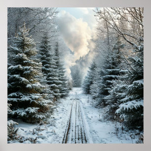 Affiche Forêt hivernale