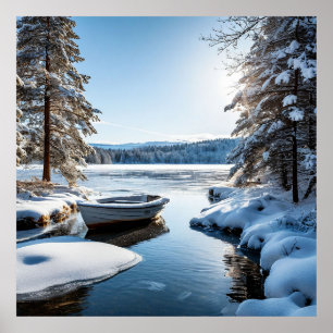 Affiche Forêt hivernale