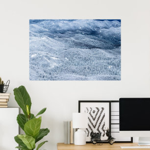 Affiche Forêt hivernale sous la neige épaisse