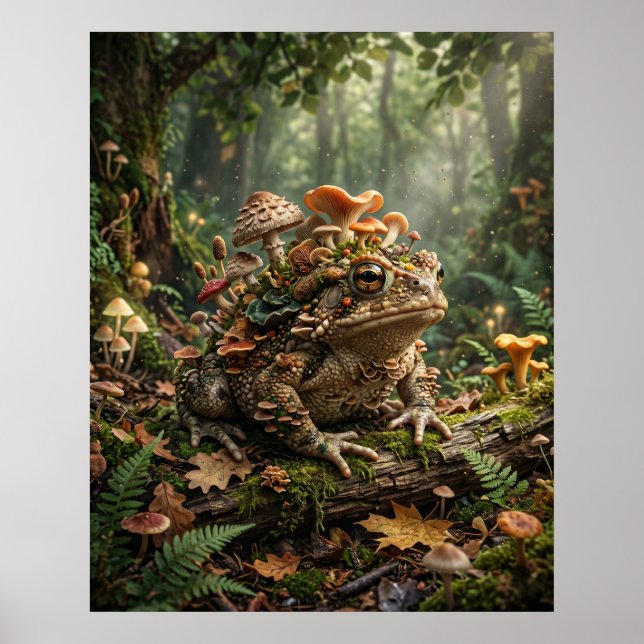 Affiche Forêt lumineuse du crapaud champignon (Devant)
