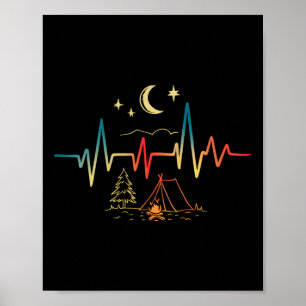 Affiche Forêt Montagnes Nature Rythme Cardiaque Randonnée