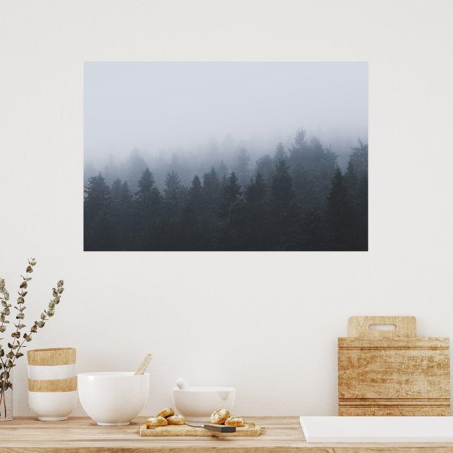 Affiche Forêt mystérieuse dans le brouillard (Cuisine)
