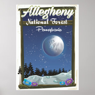 Affiche Forêt nationale Allegheny Pennsylvanie
