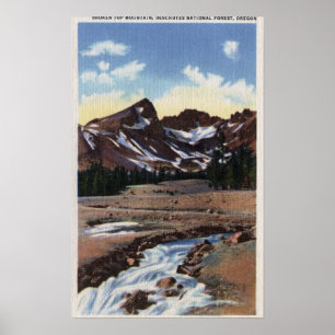 Affiche Forêt nationale de Deschutes, OU