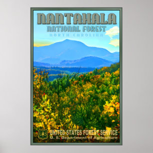 Affiche Forêt nationale de Nantahala Nouveau Voyage Origin