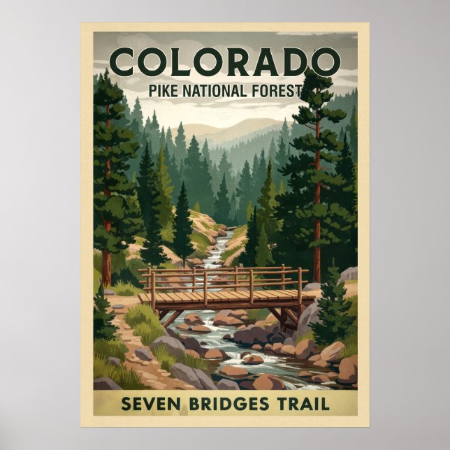 Affiche Forêt nationale de Pike - sentier des Sept Ponts V (Devant)