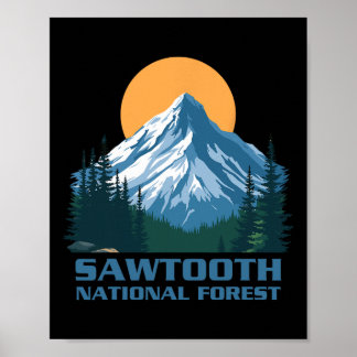 Affiche Forêt nationale de Sawtooth