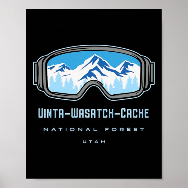 Affiche Forêt nationale de Uinta-wasatch-cache Utah Neige  (Devant)