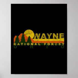 Affiche Forêt nationale de Wayne Vintage Rétro