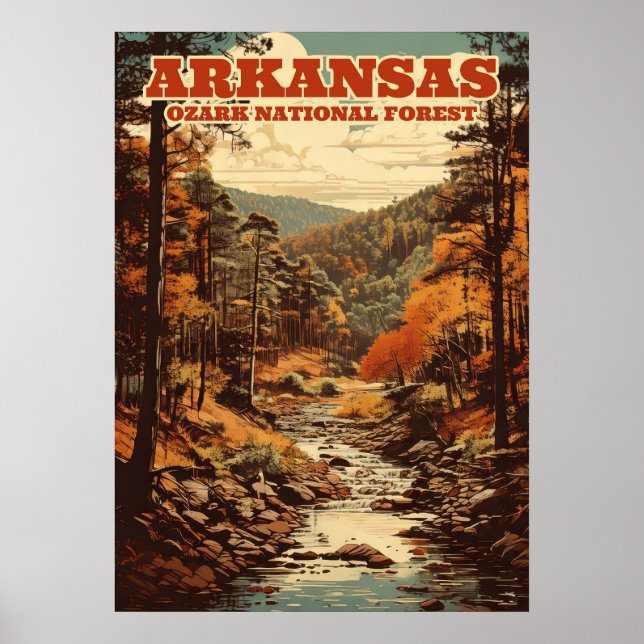Affiche Forêt nationale d'Ozark en Arkansas V01 (Devant)