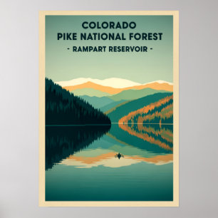 Affiche Forêt nationale du Colorado Pike - Réservoir Rampa