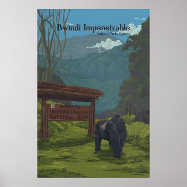 Affiche Forêt nationale impénétrable de Bwindi Ouganda (Devant)