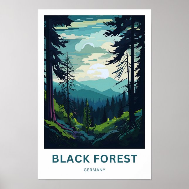 Affiche Forêt Noire Allemagne Imprimer (Devant)