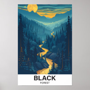 Affiche Forêt-Noire Bade-Wurtemberg Allemagne Voyage