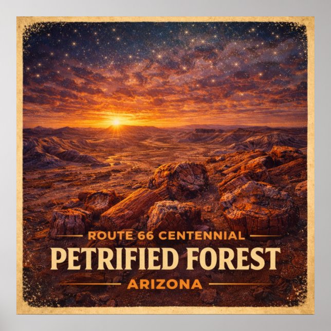 Affiche Forêt pétrifiée Arizona Centenaire (Devant)
