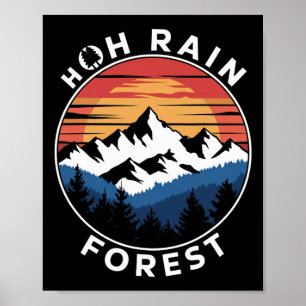 Affiche Forêt pluviale de Hoh Forêt tropicale Parc nationa
