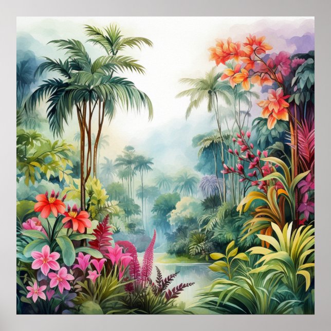 Affiche Forêt tropicale (Devant)