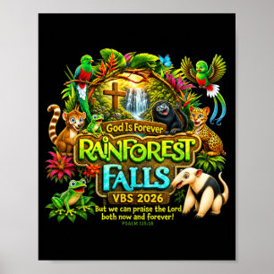 Affiche Forêt tropicale-Cascade Exploration de la nature D