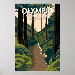 Affiche Forêt tropicale de Hoh du Parc national olympique